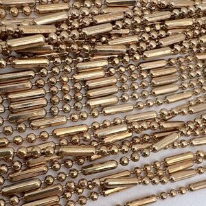 Long Gold Necklace Multi-Strand Beaded Layered NEW Boho Dressy SWEATER WEATHER